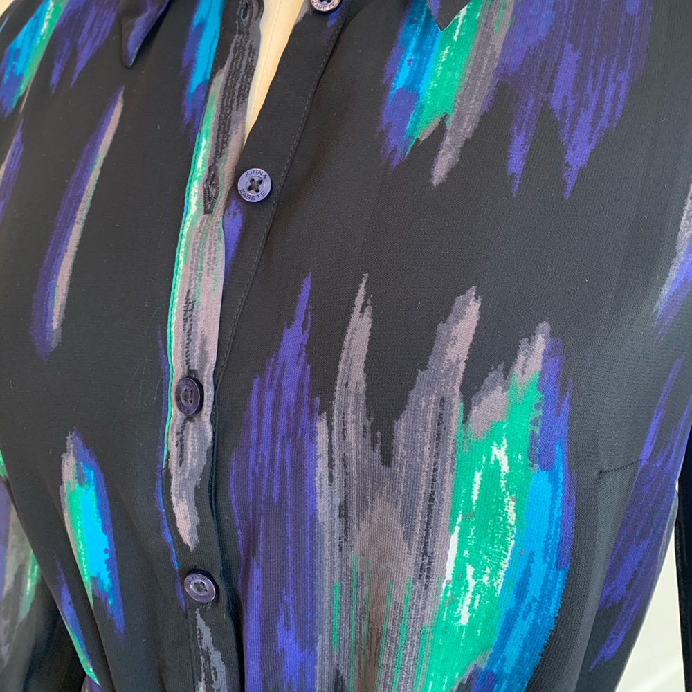 Kirna Zabete at Target Ikat print shirt dress sz S - Picture 5 of 14